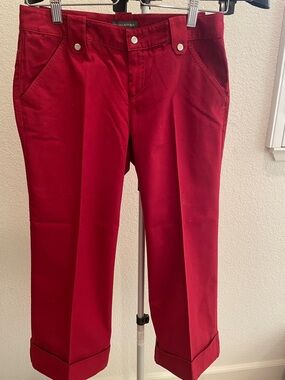 Banana Republic Ruby Red Cropped Pants